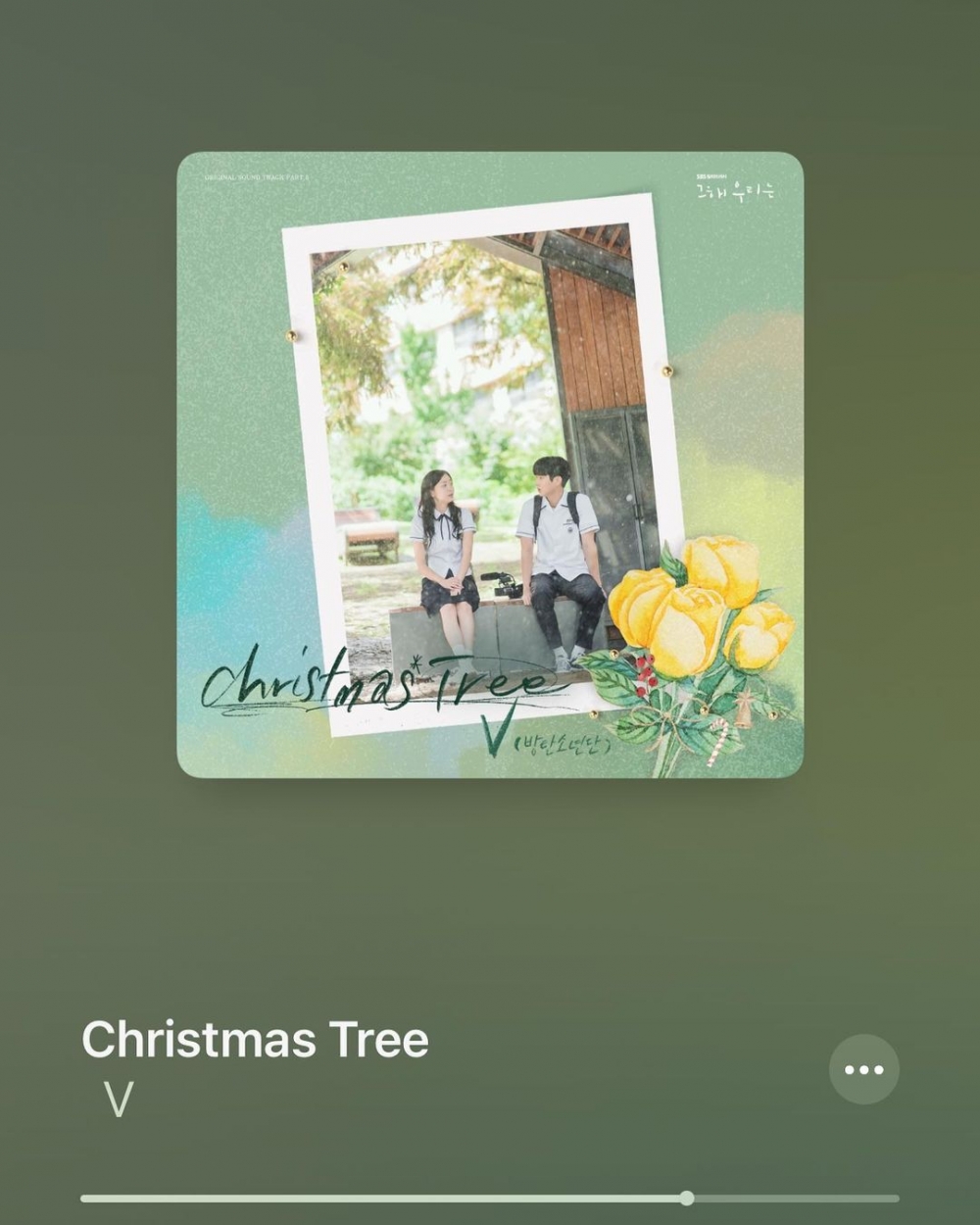 防彈少年團BTS V為崔宇植的最新韓劇親自演唱原聲帶歌曲《Christmas Tree》。