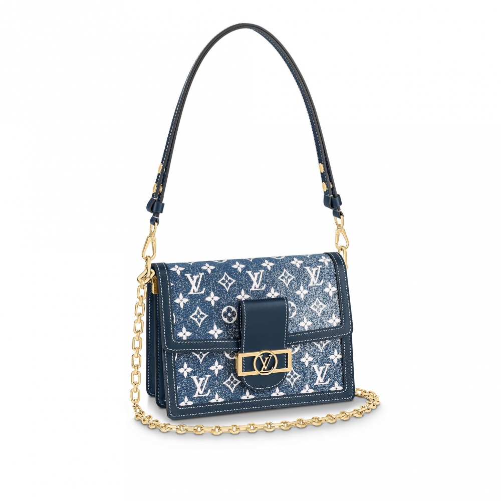 Louis Vuitton Dauphine MM,採用復古四方線條。