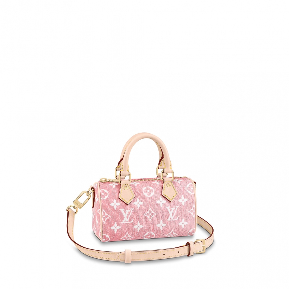 Louis Vuitton Nano Speedy,嬌巧的粉色調是復古時髦的縮影。