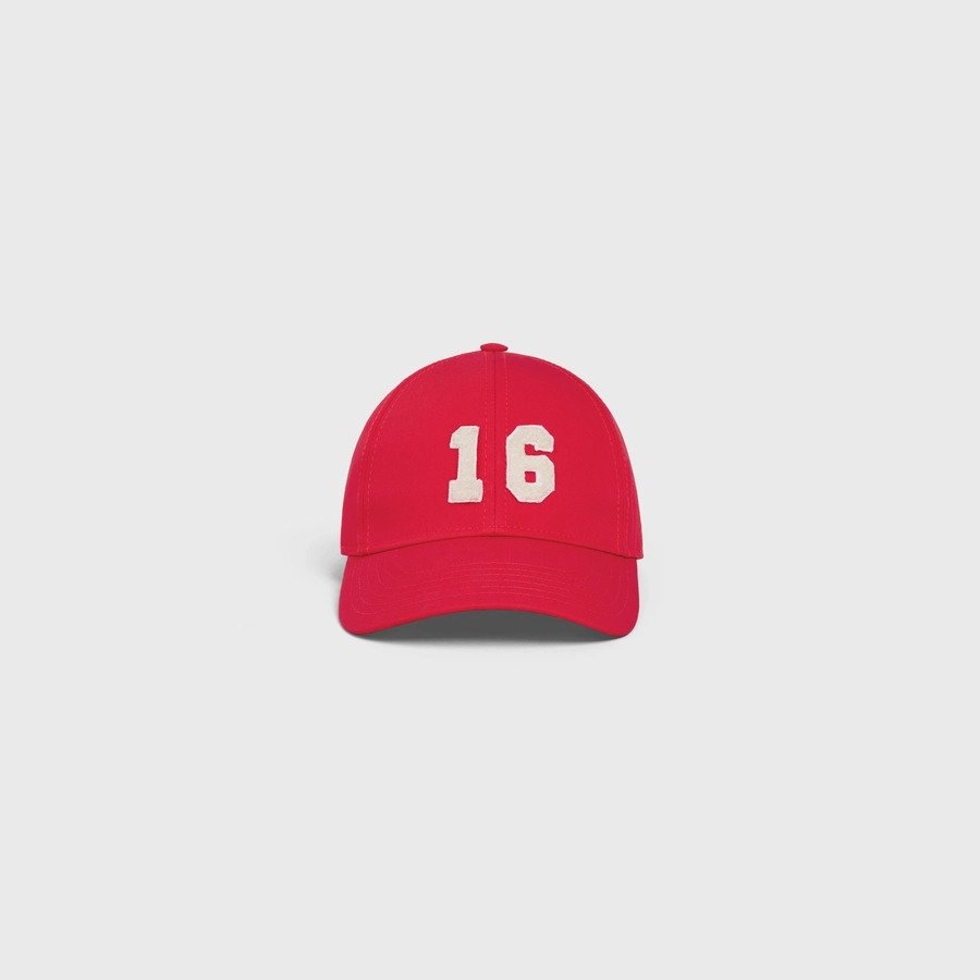 CELINE NO. 16 Cotton Baseball Cap簡單休閒棒球帽。