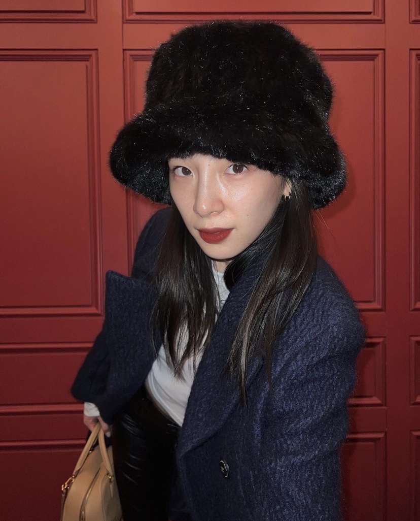 蓬鬆療癒毛茸茸的帽子，顯得耀眼也絕對保暖。