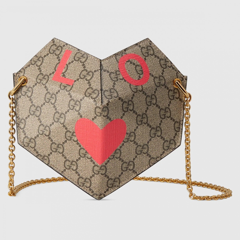 Gucci Valentine's Day Small Heart Bag幾何心形設計,浪漫又復古。