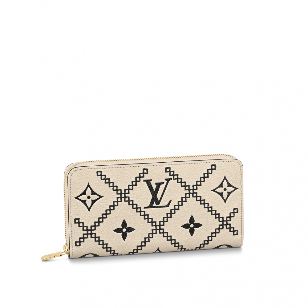 Louis Vuitton Zippy Wallet,溫柔的奶油色綴上Monogram壓花圖案。