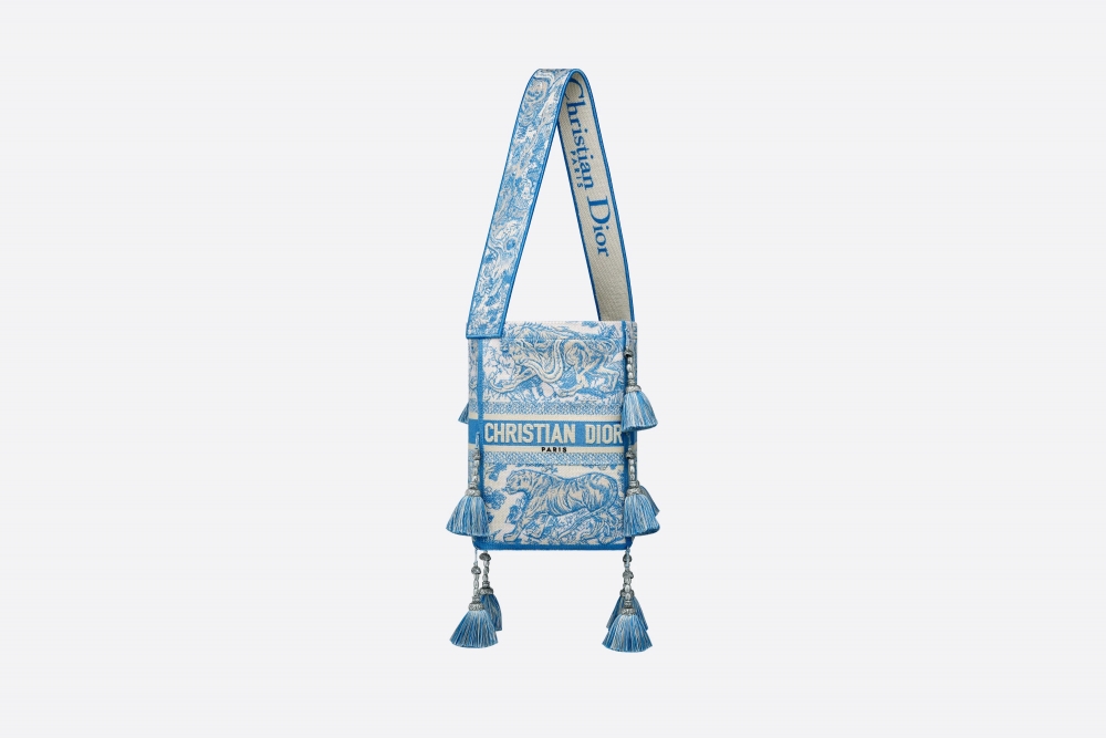 Dior D-Bubble Bucket Bag,Toile de Jouy矢車菊藍。