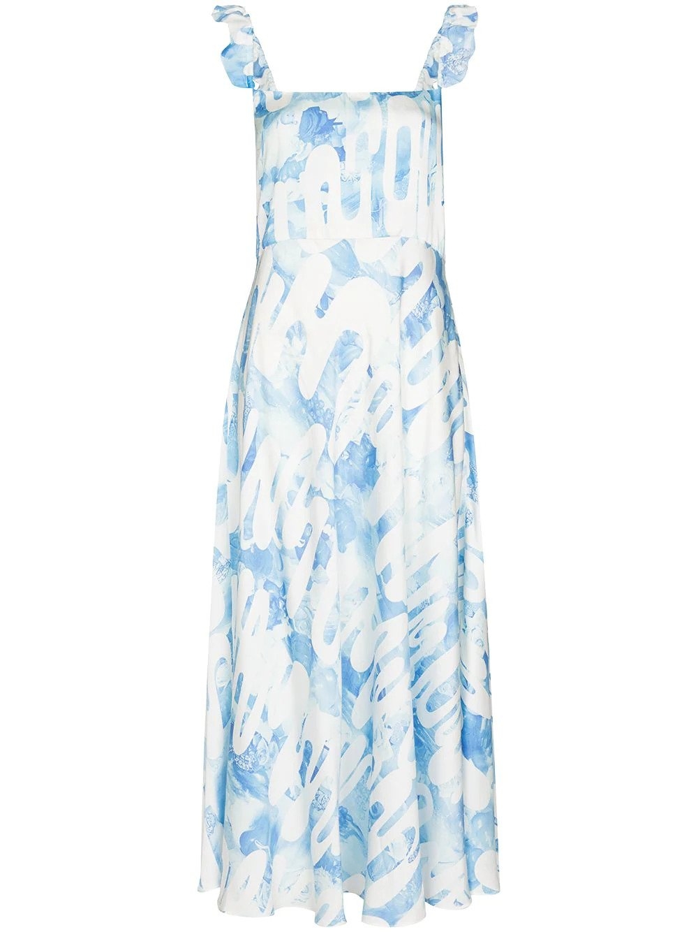 Collina Strada Market Ruffle Midi Dress荷葉邊中長連衣裙。