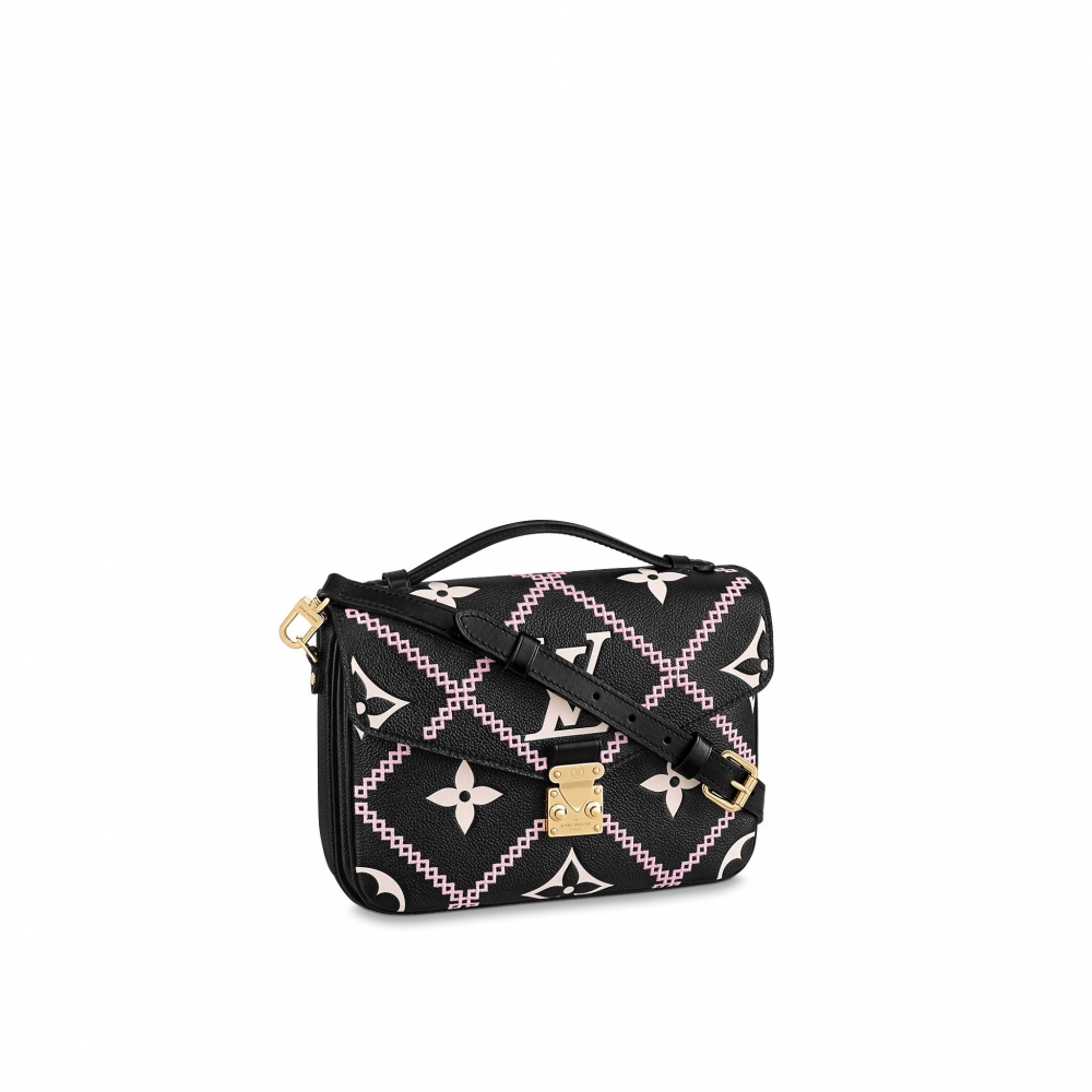 Louis Vuitton Pochette Métis,全新推出的黑色皮革為底色。