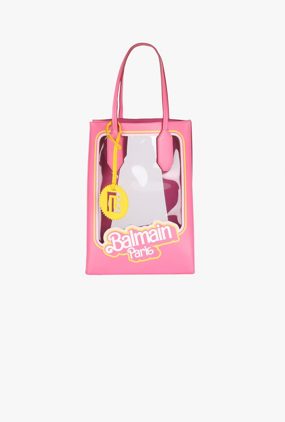 這款Pink calfskin Folded Shopping Bag像是原本裝著Barbie的盒子。