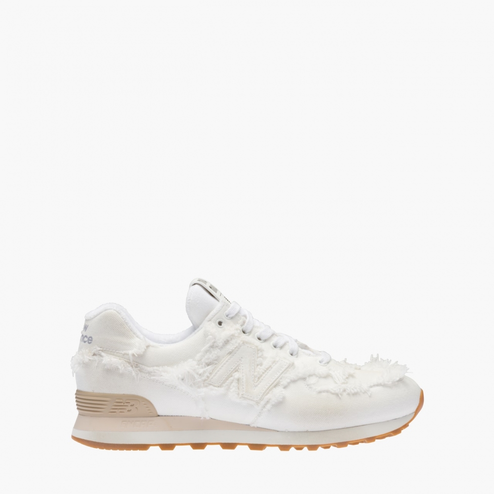 574 New Balance x Miu Miu Denim Sneakers-Ｗhite配色。