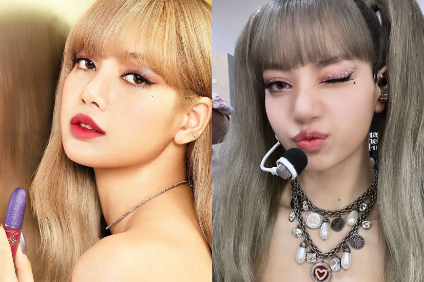 BLACKPINK Lisa大玩鑽石眼妝,帶出可愛與嫵媚不同美態。
