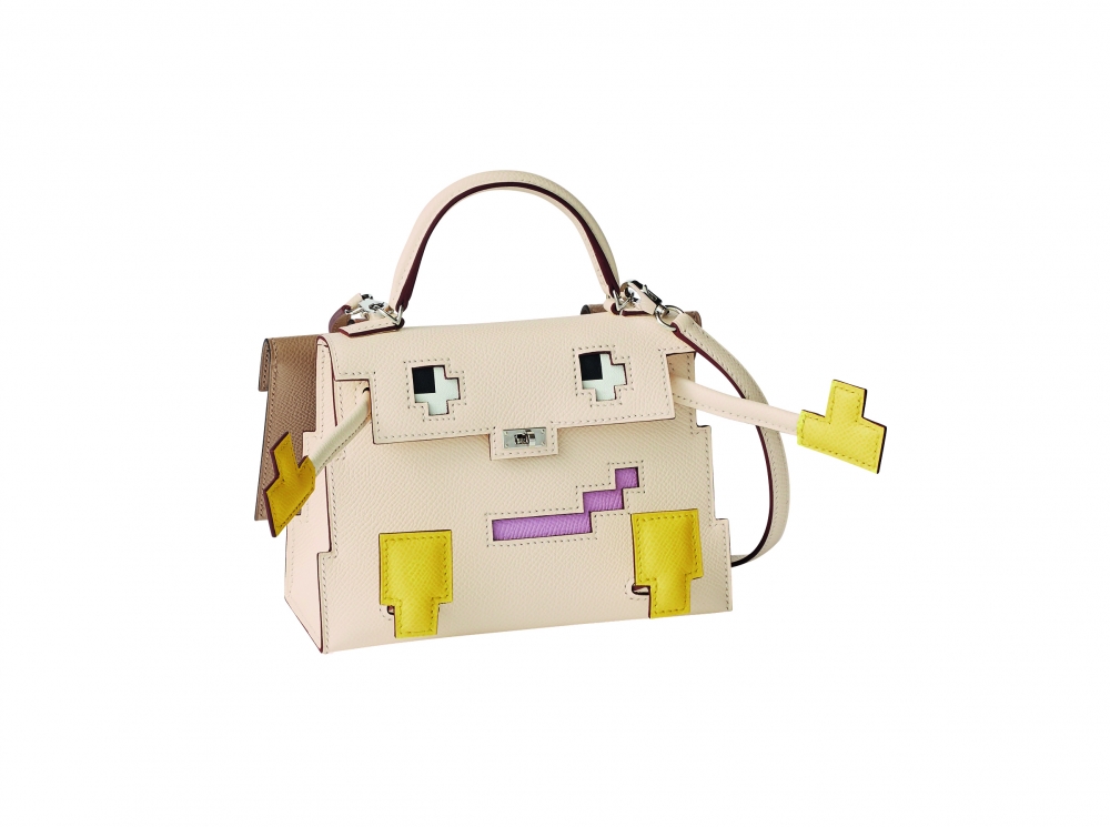 愛馬仕KELLYDOLE PICTO EPSOM小牛皮手袋