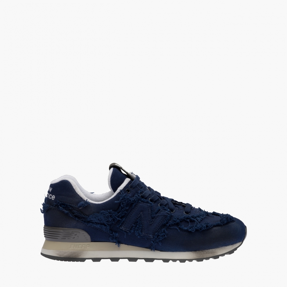 574 New Balance x Miu Miu Denim Sneakers-Royal Blue配色。