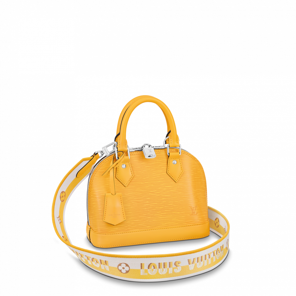 Louis Vuitton Alma BB換上強眼的橘色。