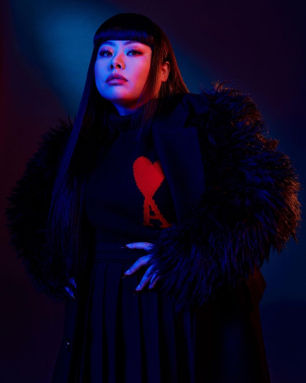 對於時尚有著敏銳的品味,她為AMI Alexandre Mattiussi拍攝的型格照片。