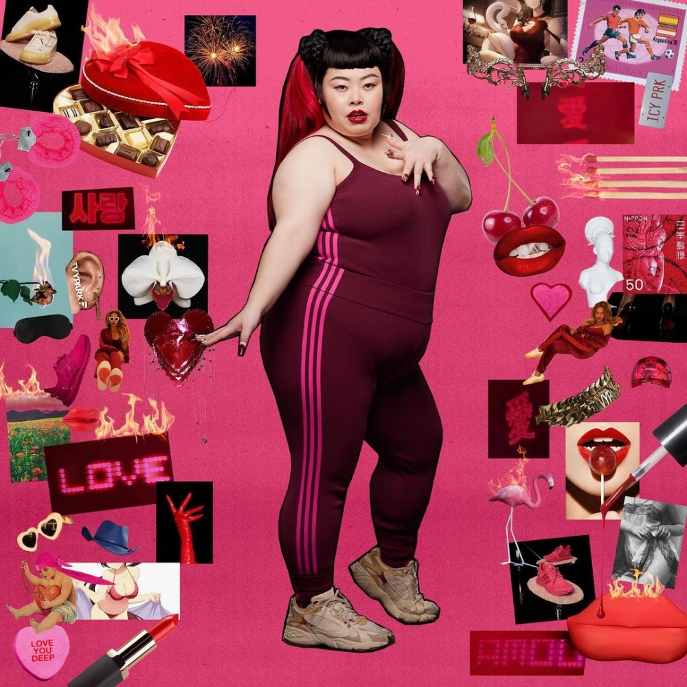 她為adidasxIVYPARK所拍攝的形象照,非常時髦出眾。