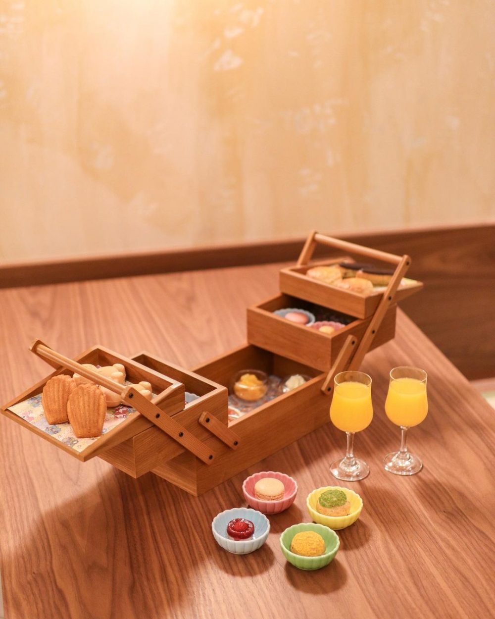 店內的人氣餐點Picnic Box,擺設在精緻的木盒裡。