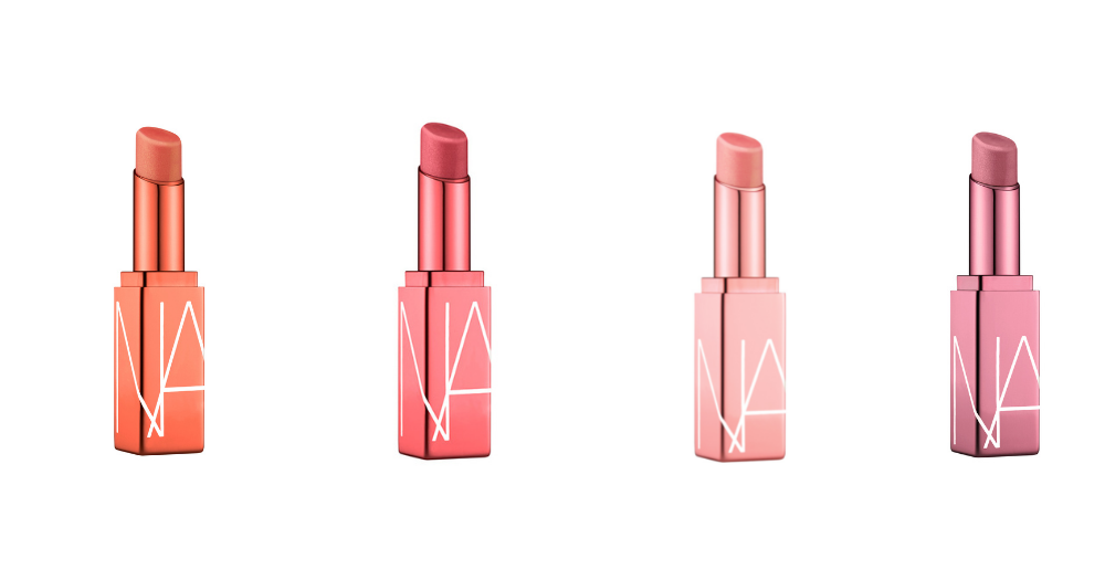 NARS AFTERGLOW LIP BALM護唇膏 (左至右:TORRID、SUPERVIXEN、TORRID、SUPERVIXEN)