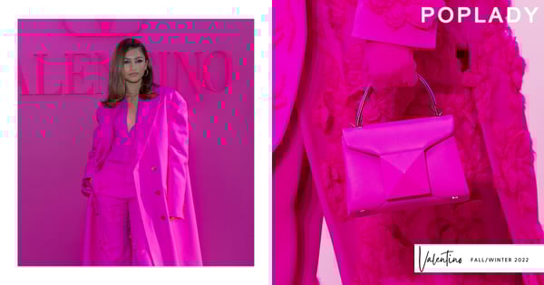 Valentino專屬的Pantone色 「Pink PP」：2022 秋冬手袋全粉紅色浪漫呈現，Zendaya抓住了眾人目光！