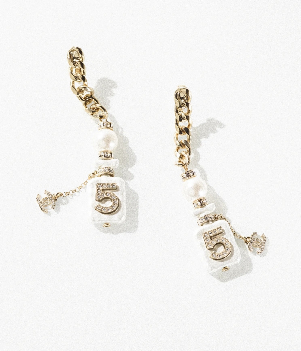 CHANEL Earrings靈感汲取N°5瓶身。