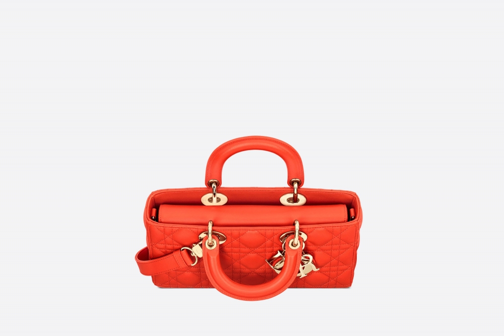 綴以淡金色的金屬DIOR吊飾。