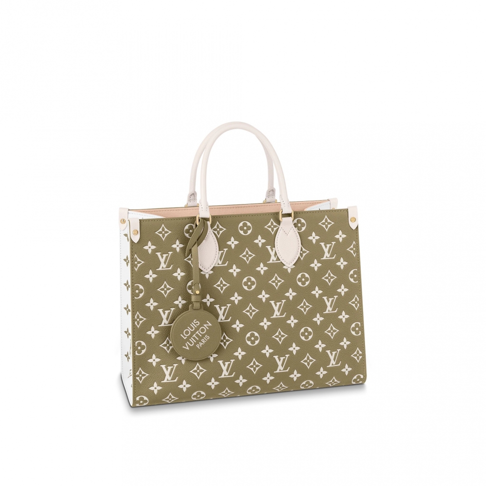 Louis Vuitton OnTheGo MM牛油果綠色。