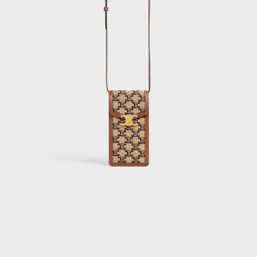 CELINE Vertical Phone Pouch復古美感。