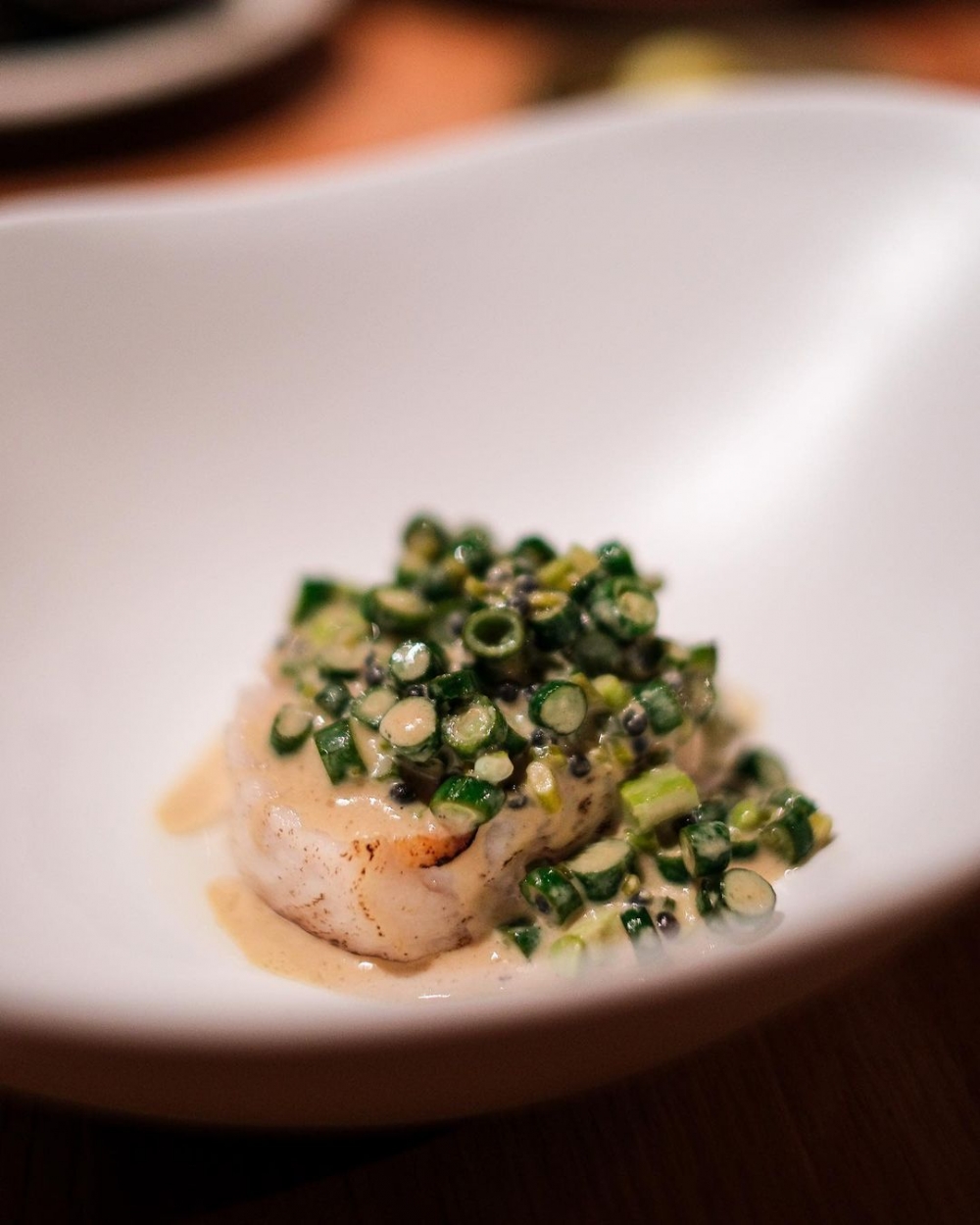 Black Cod “Otah-Otah” petal beans, asam.