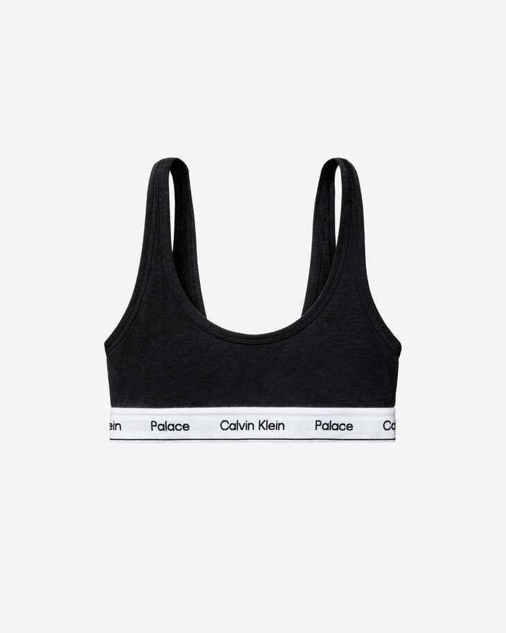 黑色的CK1 Palace Unlined Bralette。