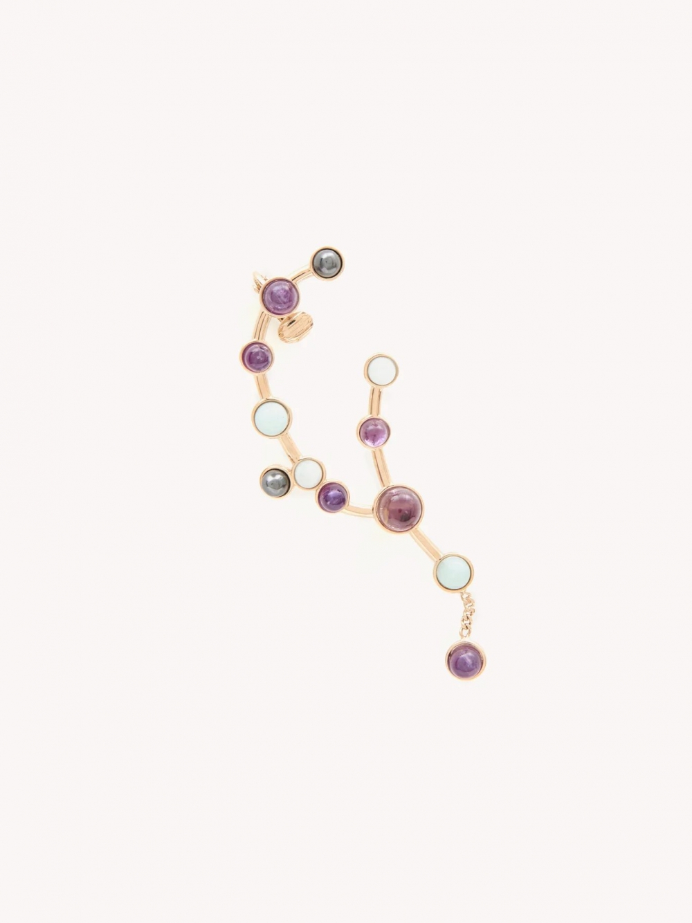 以水瓶座為靈感的Chloé Zodiac Aquarius Earring in Brass。