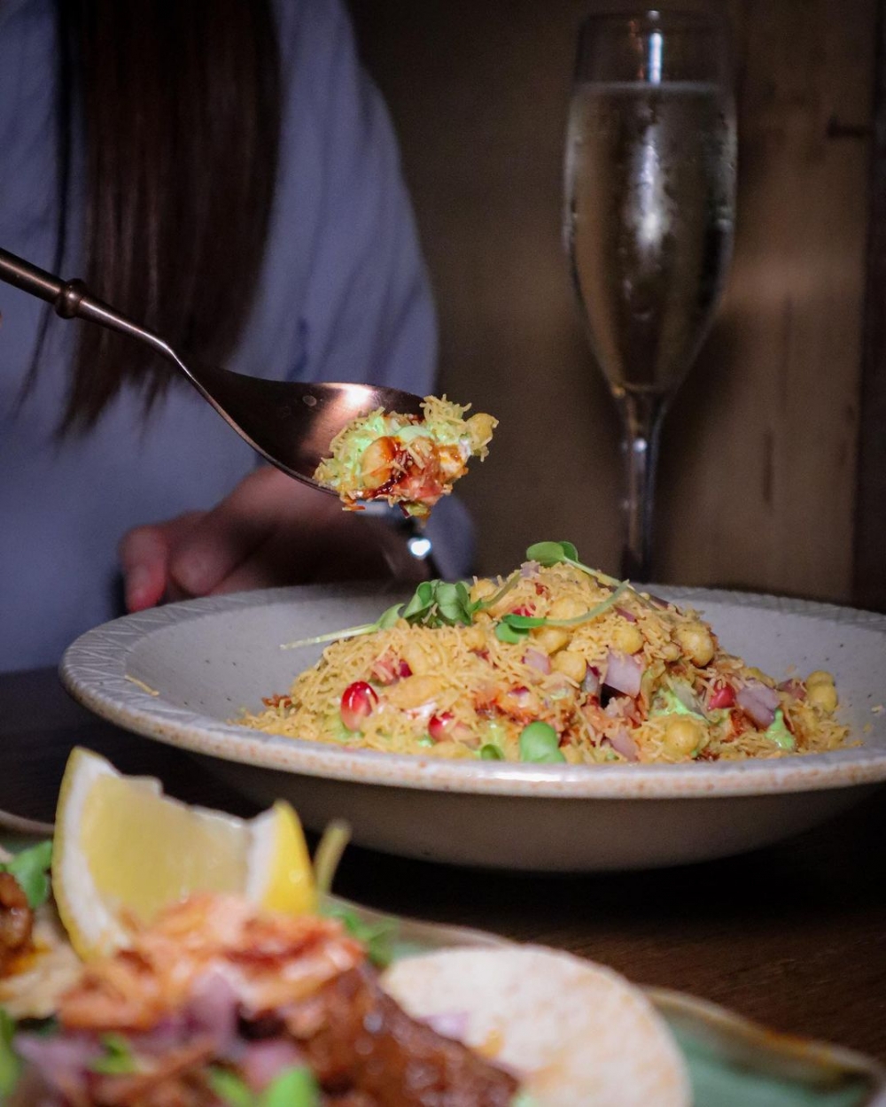 開胃菜Aloo Tikki Chaat。