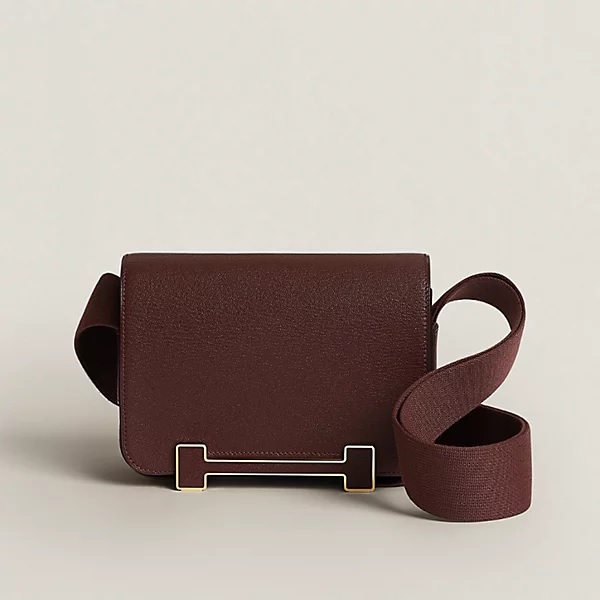 Hermès Geta山羊皮手袋(Rouge Sellier)