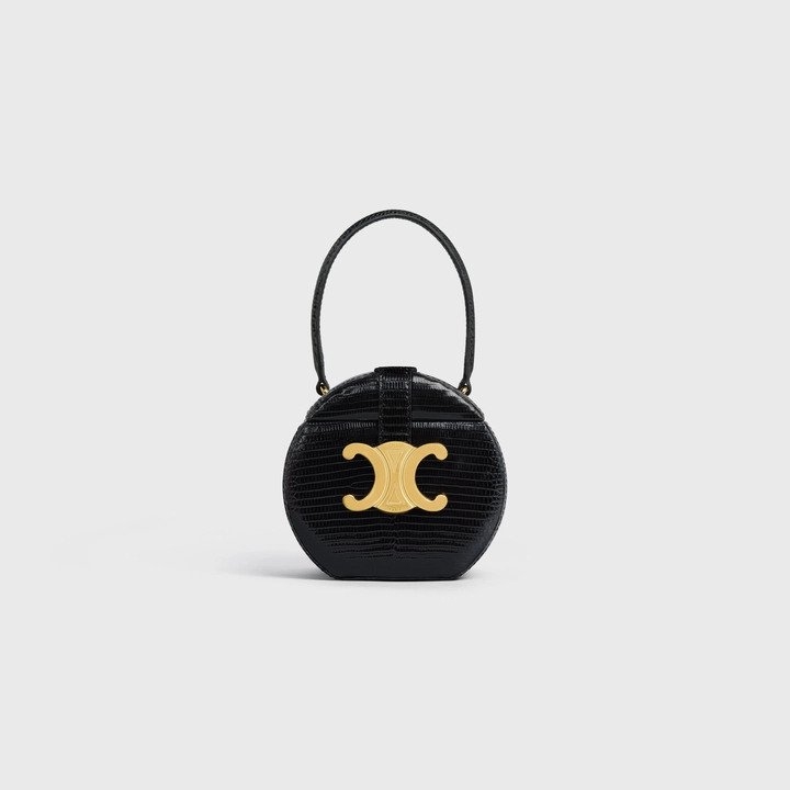 CELINE Round Box Triomphe黑色。