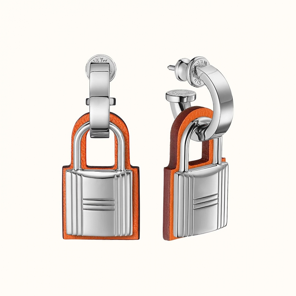 Hermès O'Kelly Earrings—Orange