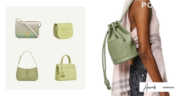 討人歡心的療癒色調：CELINE、LOEWE、Saint Laurent中的牛油果色手袋，時髦生活不能少了它！