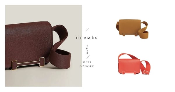 把標誌「H」橫拉變得細緻：全新Hermès Geta高顏值手袋，美麗的粒狀紋理也是焦點之一！