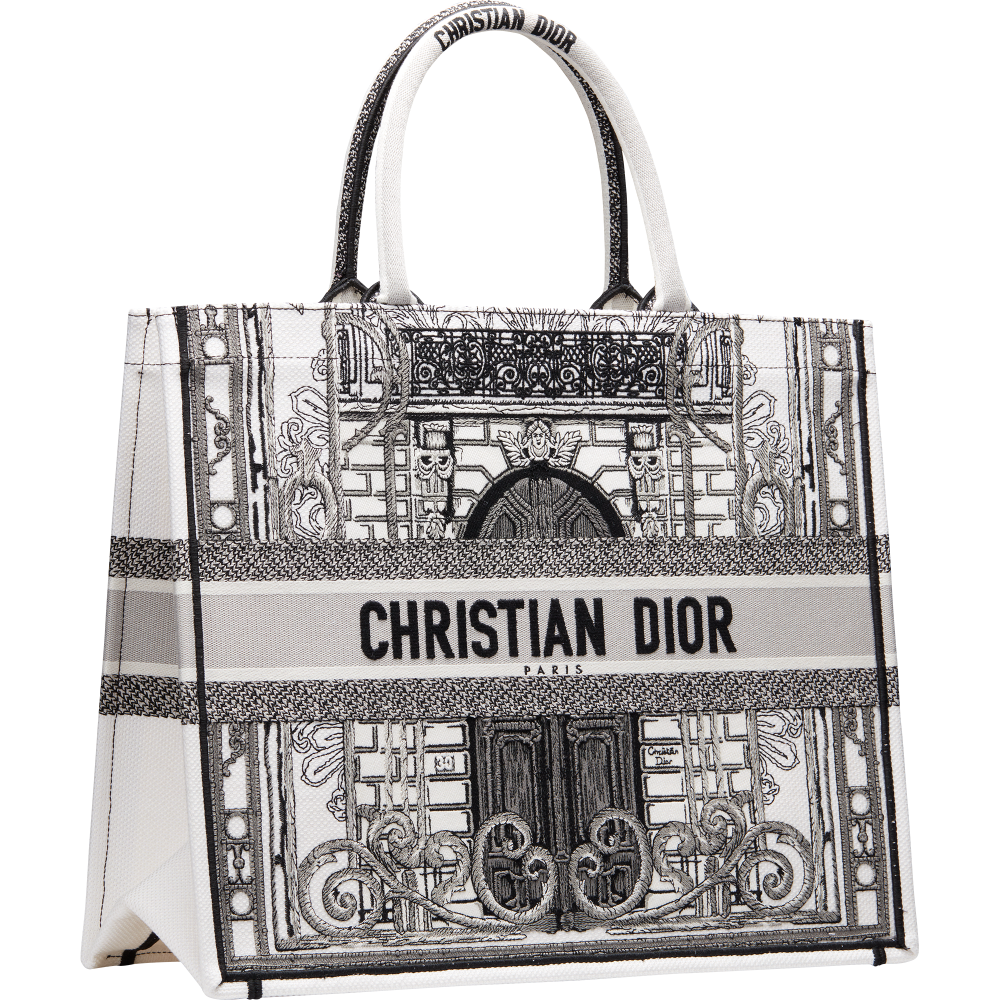 有著巴黎的優雅輪廓,讓這款黑白的30 Montaigne Dior Book Tote Book 也相當出眾。