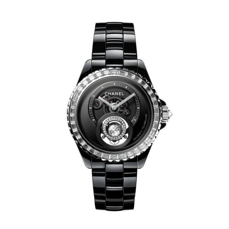 J12 DIAMOND TOURBILLON WATCH CALIBER 5鑽石陀飛輪腕錶。