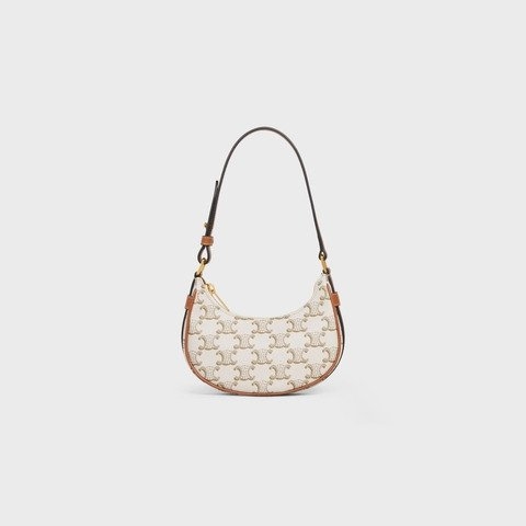 CELINE Mini Ava In Triomphe Canvas腋下包。