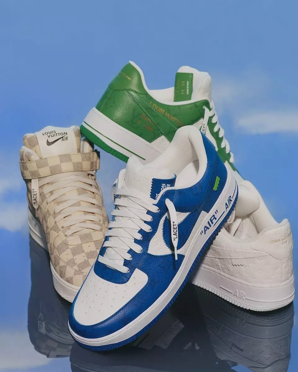 全新配色Louis Vuitton× Nike Air Force 1。