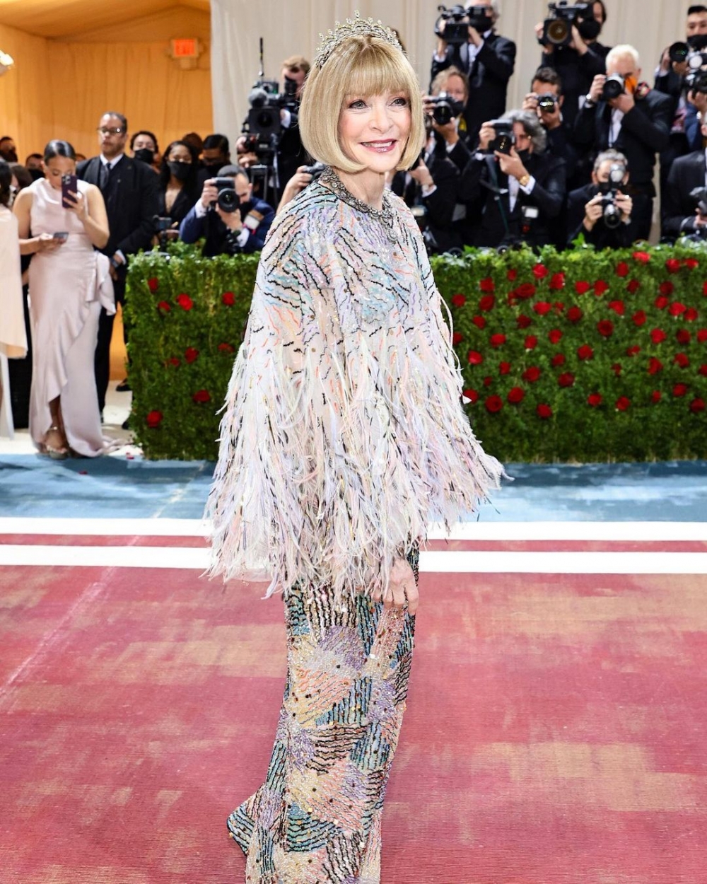 Anna Wintour這次選擇了CHANEL的禮服登場。
