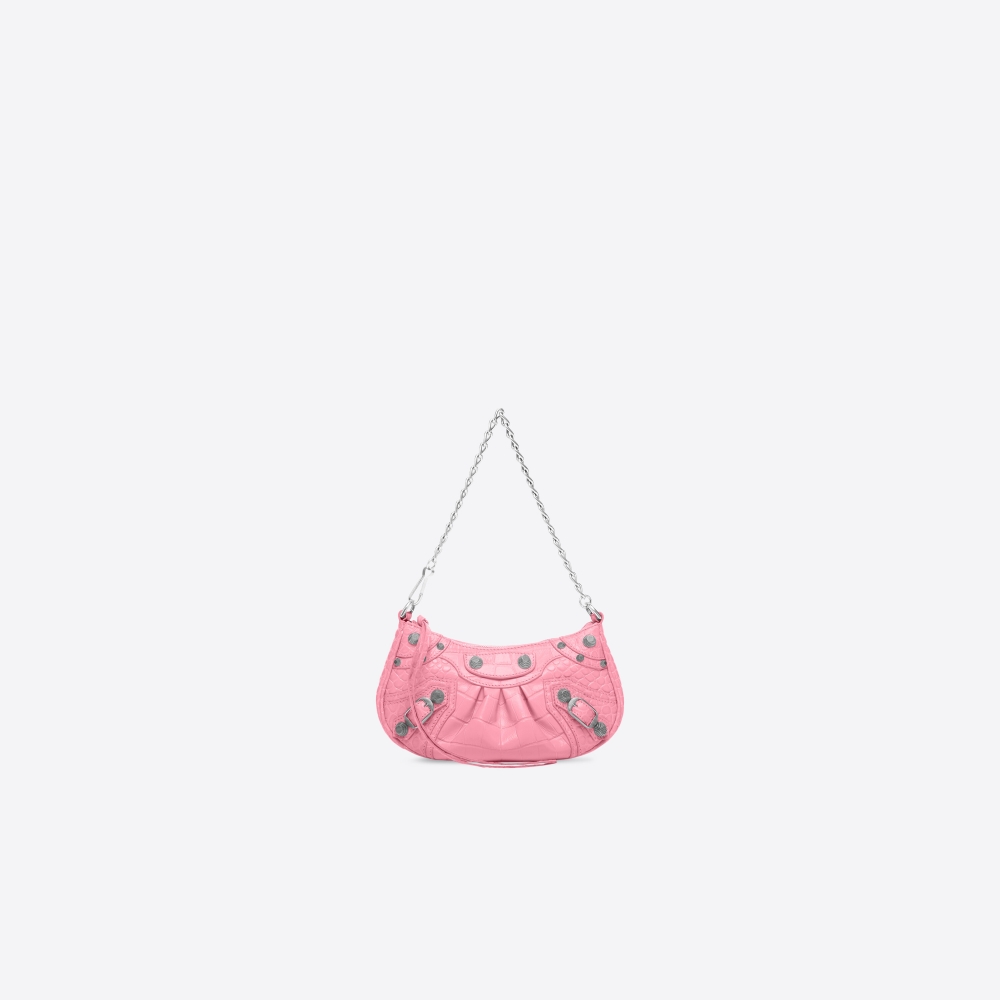 Le Cagole Mini Purse With Chain in Pink