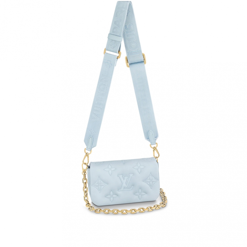 Wallet on Strap-Bleu Glacier Blue