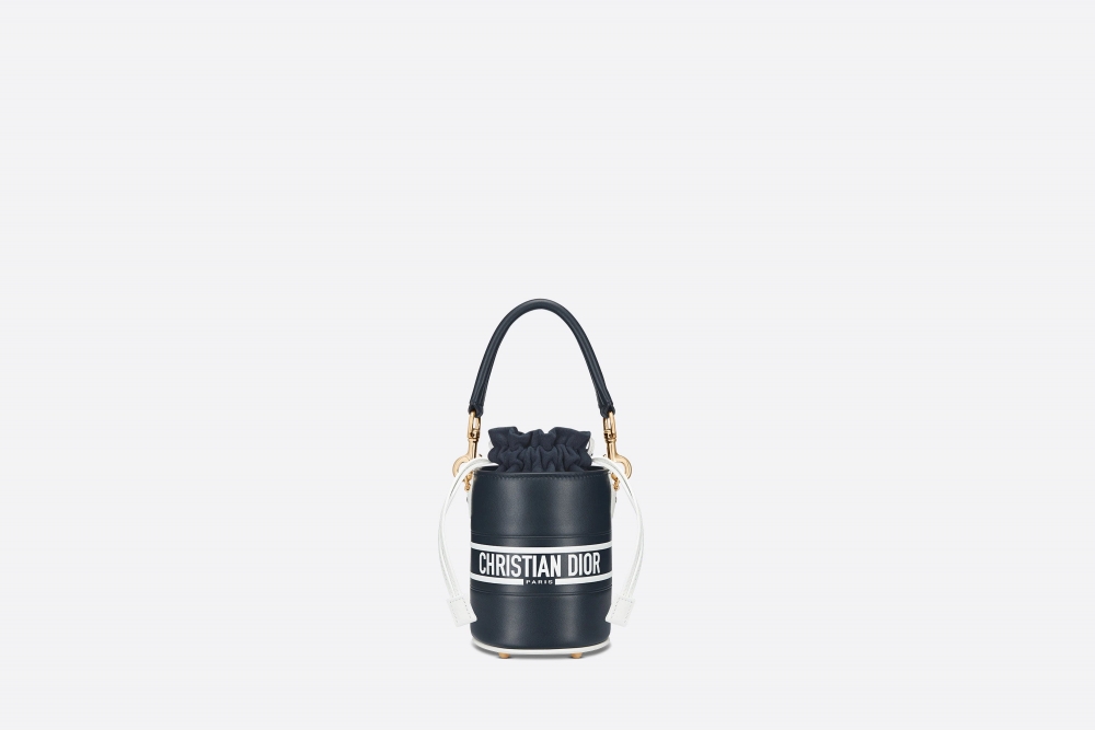 Micro Dior Vibe Bucket Bag-Blue Calfskin