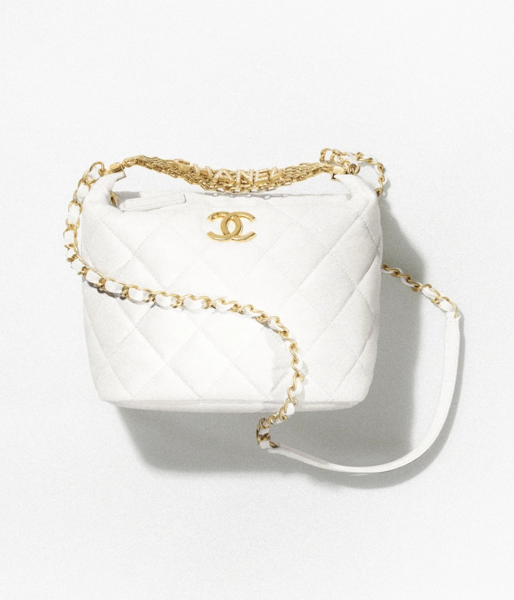 CHANEL Small Hobo Bag-White