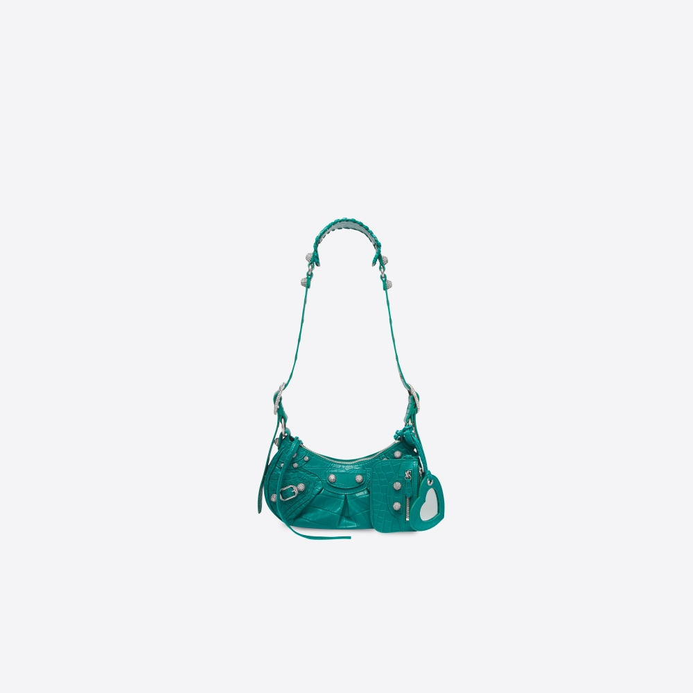 Le Cagole XS Shoulder Bag in Dark Green