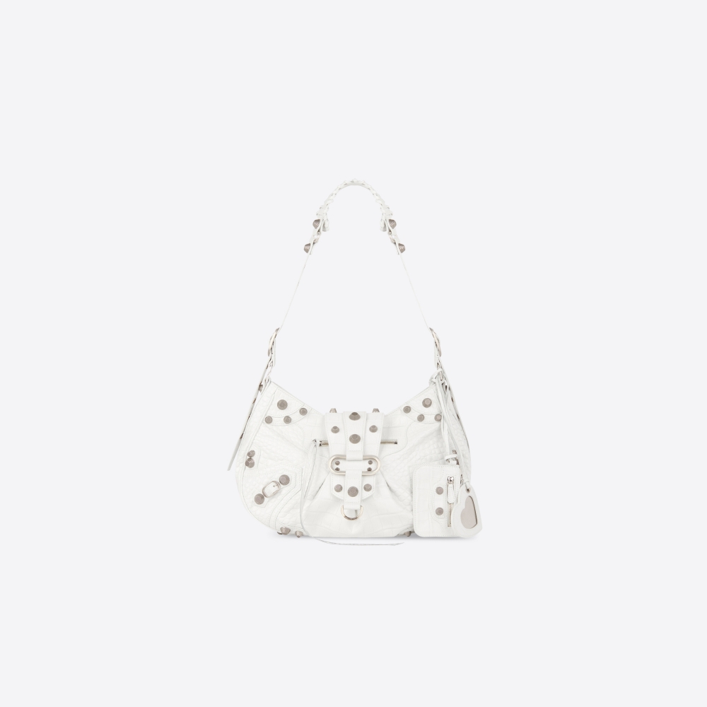 Le Cagole Medium Shoulder Bag in White