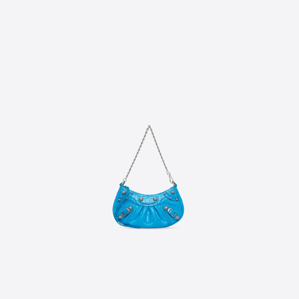 Le Cagole Mini Purse With Chain in Blue