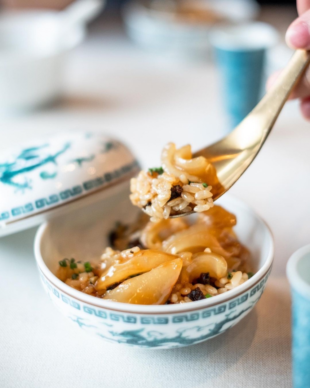 鮑汁羊肚菌花膠飯