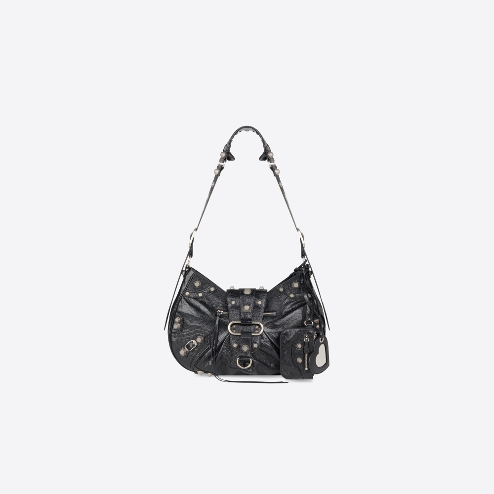 Le Cagole Medium Shoulder Bag in Black