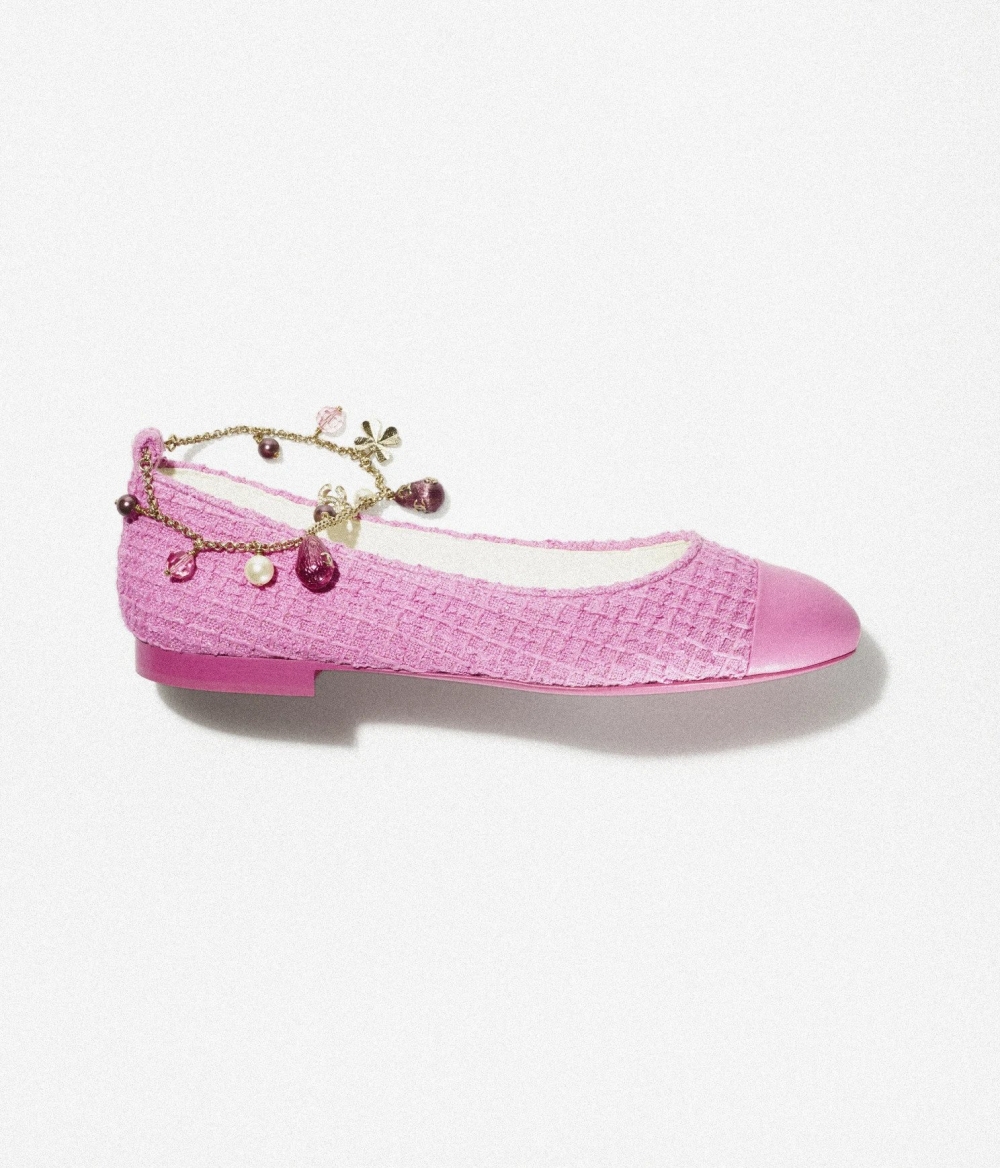 CHANEL Ballerinas-Pink & Gold