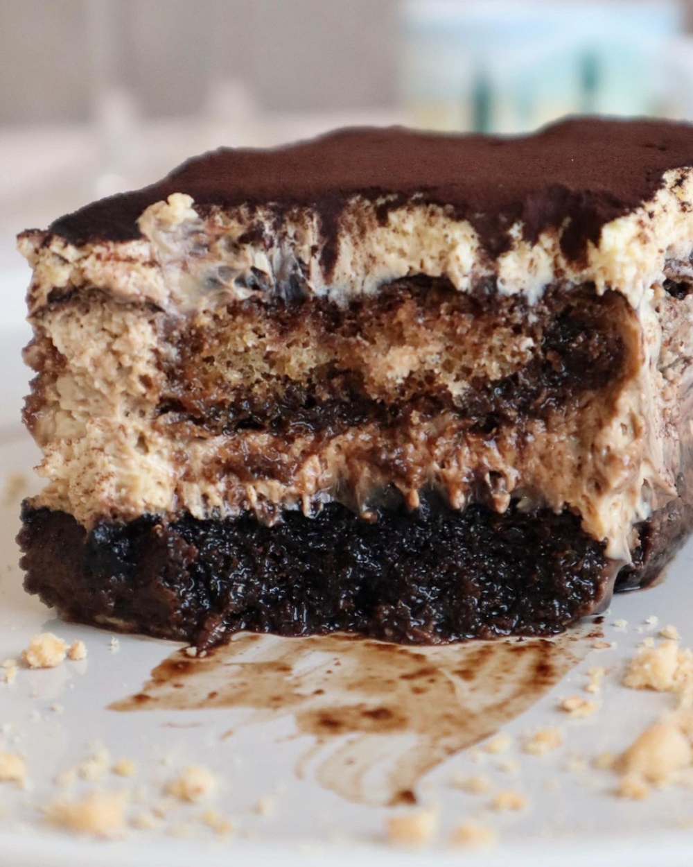 具有濃郁咖啡味的提拉米蘇。